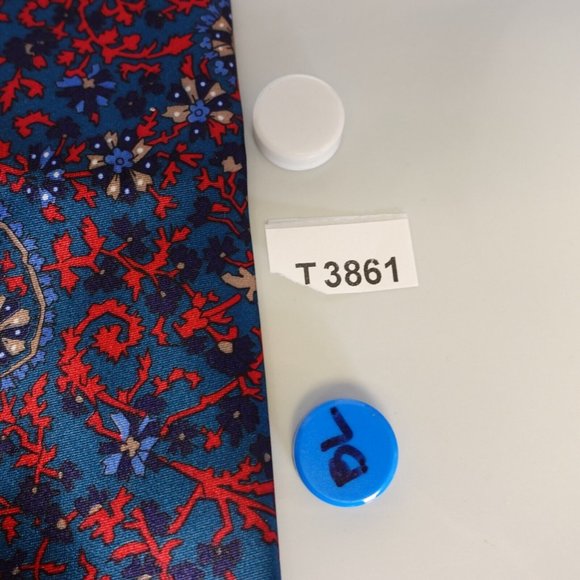 Oleg Cassini Neck Tie Mens Blue Paisley Suit Party Dress Adult Flower USA - Picture 10 of 10